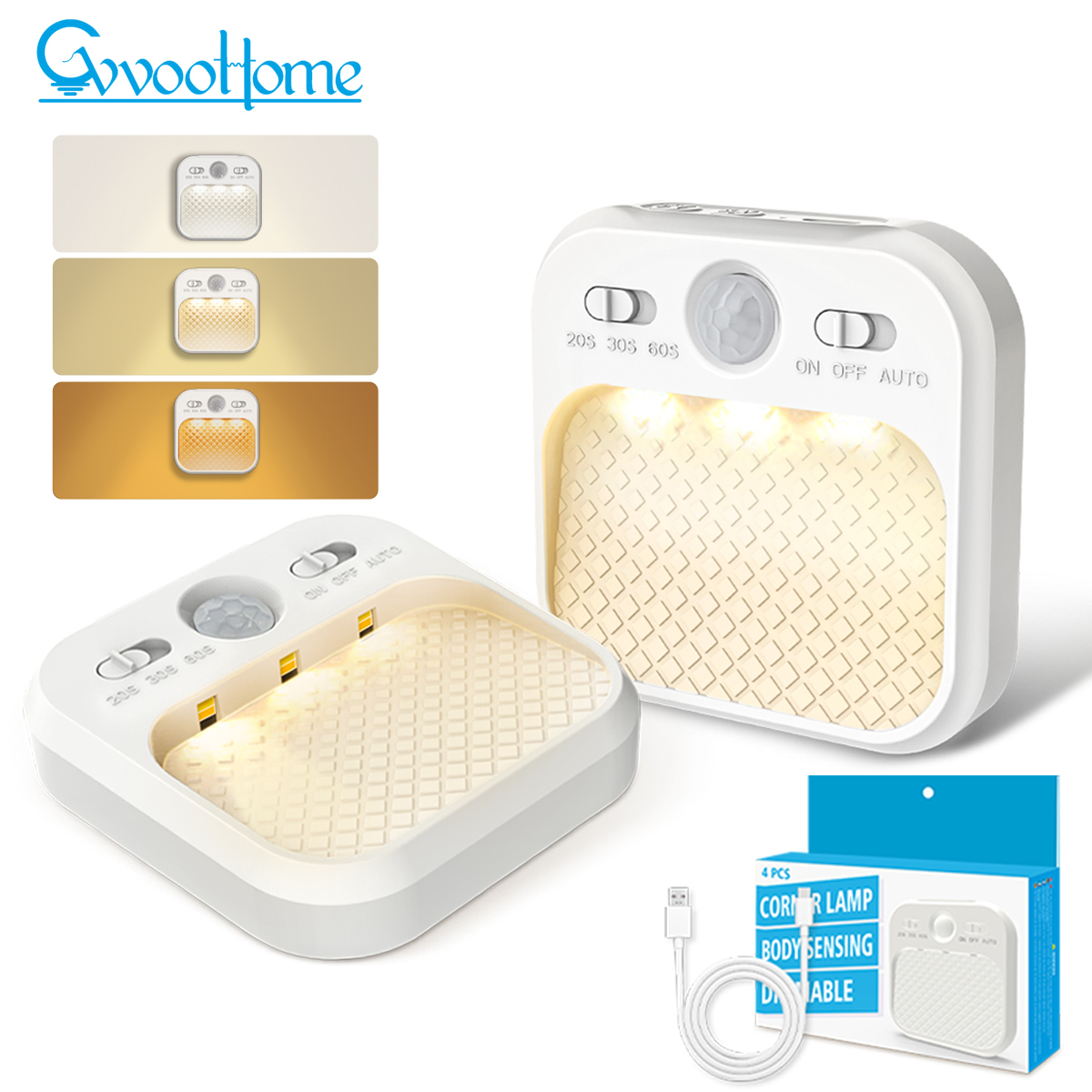 HCP259-方形人体感应壁灯