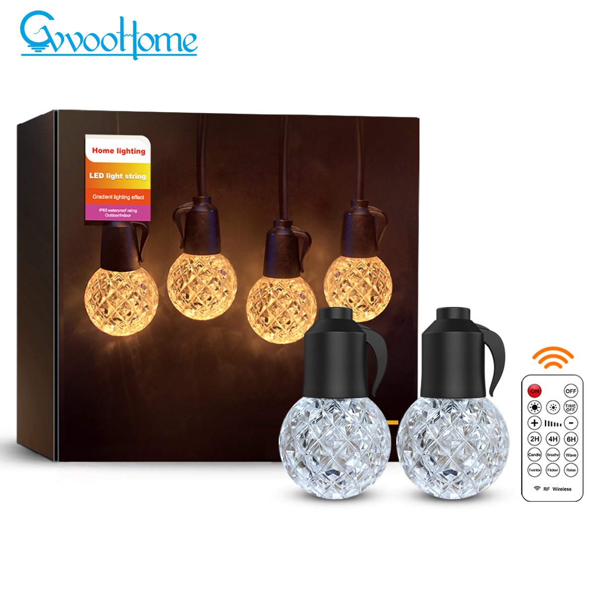 HCP028  G40水晶暖白灯串