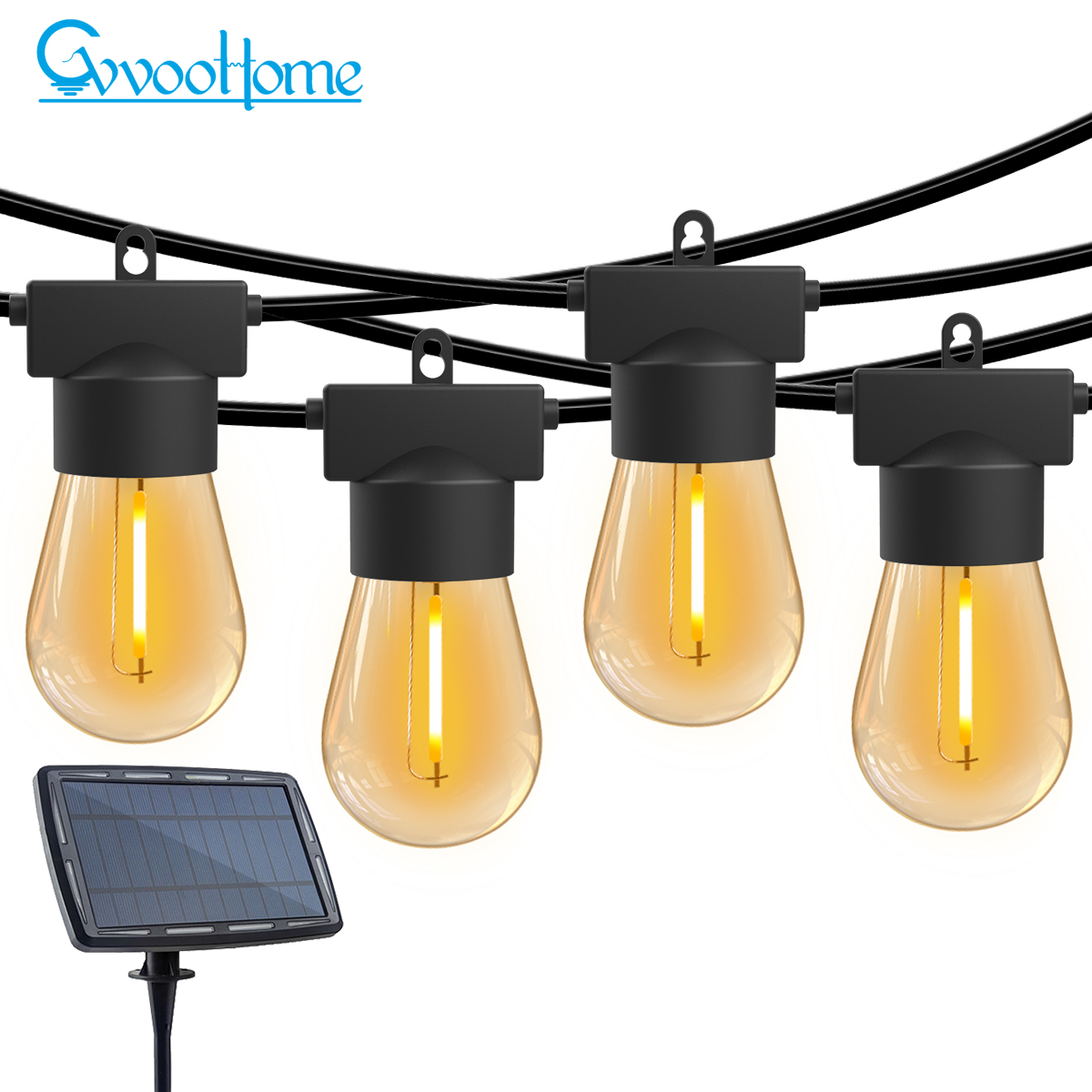 HCP095  S14太阳能暖白灯串