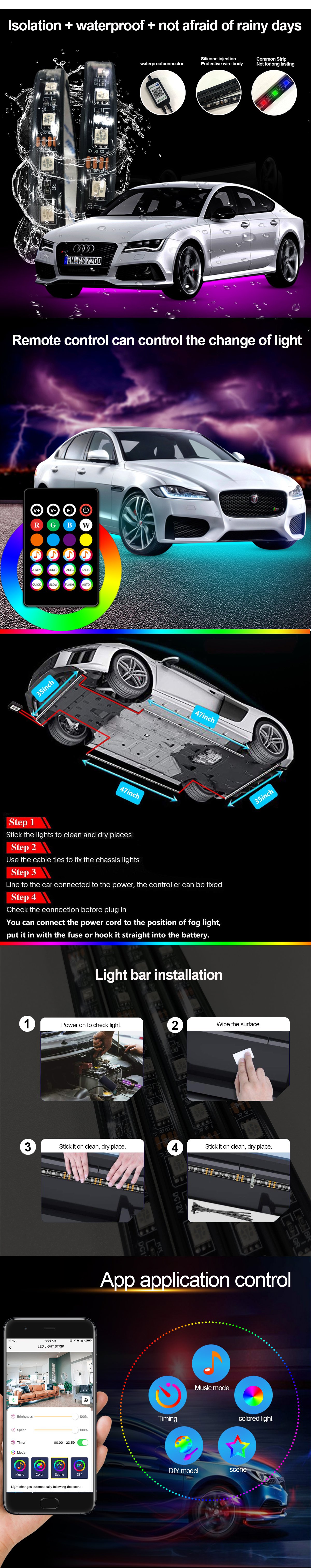 Bluetooth Car light bar 