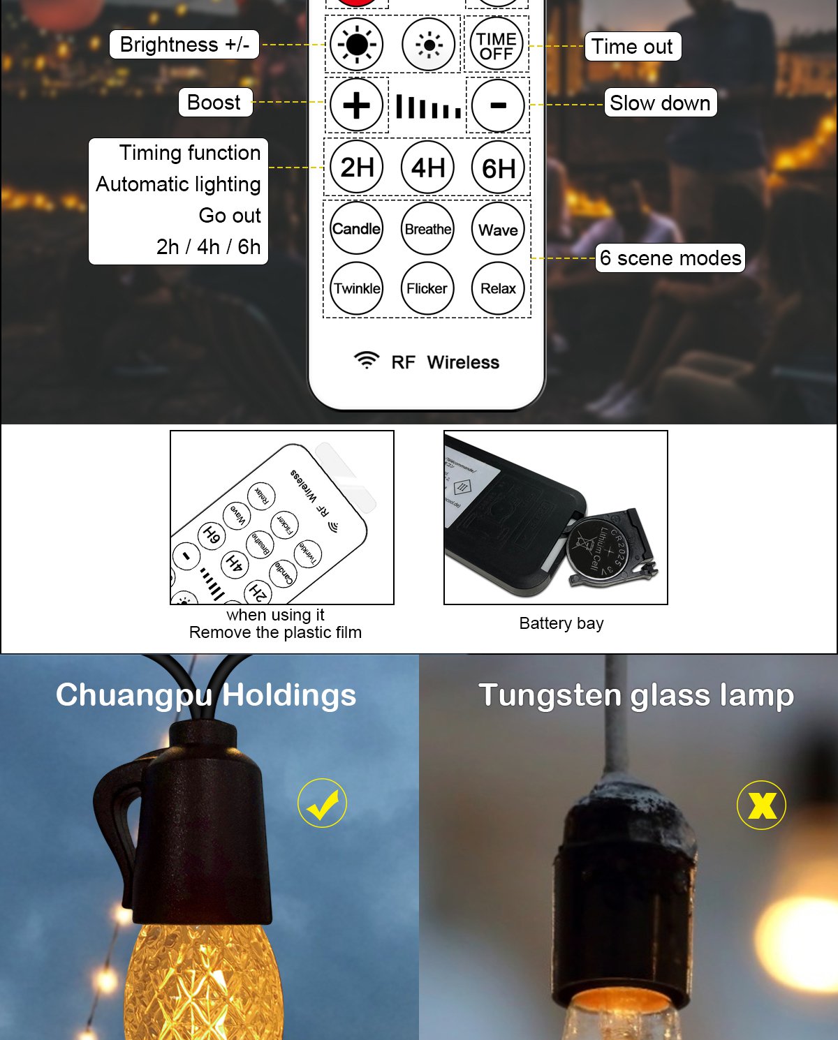 Monochrome light string